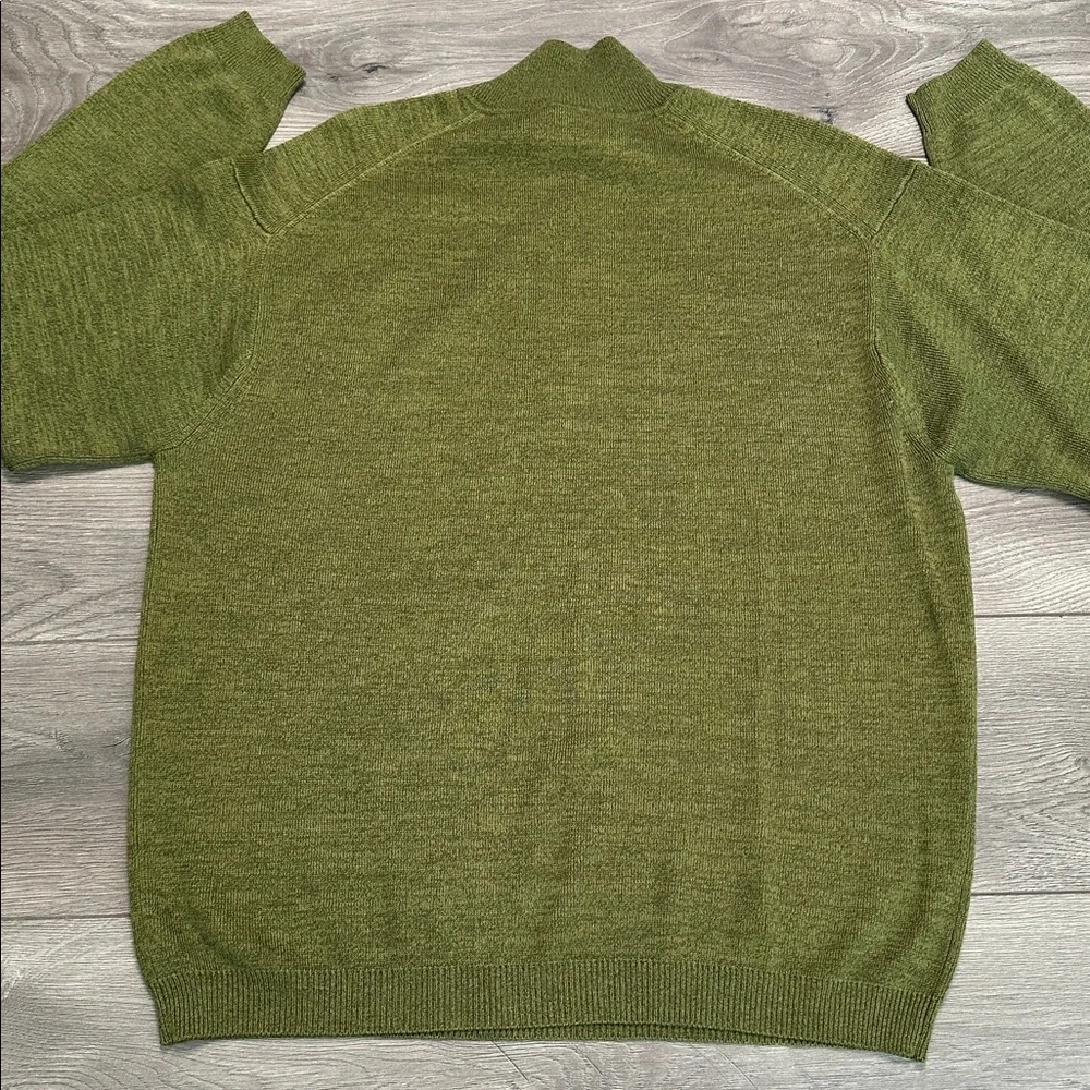 Tommy Bahama 1/2 Zip Silk Cotton Blend Long Sleeve Sweater Green Size XL‎
